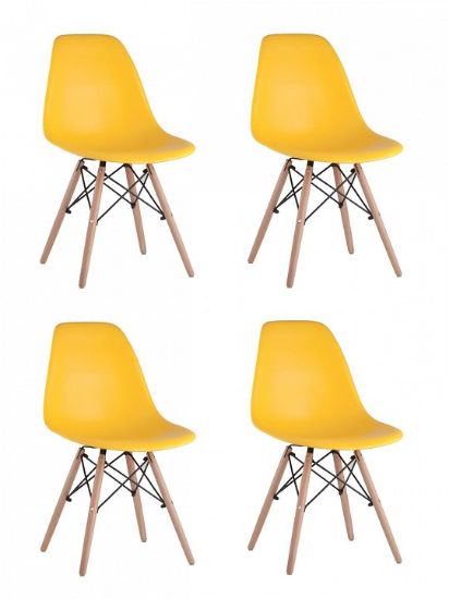 Набор из 4 стульев Eames