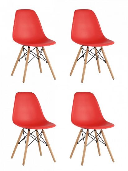 Набор из 4 стульев Eames