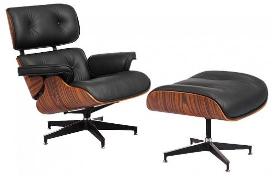 Кресло с пуфом Eames Lounge Chair